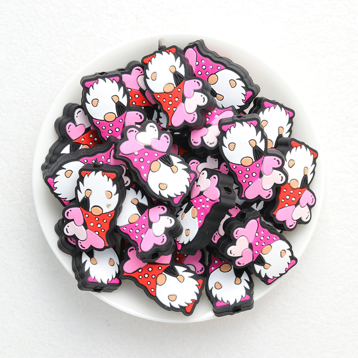 Valentine Balloon Dwarf Silicone Focal Beads 20Pcs  2