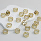 Brass Finger Rings Jump Ring Openers Geometric Cutouts 10pcs 18mm