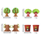 Silicone 3D Green Tree and Potted Plant Focal Beads 20pcs 10