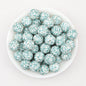 15mm Patterned Silicone Round Beads Geometric Printed Designs 50pcs - Swirl