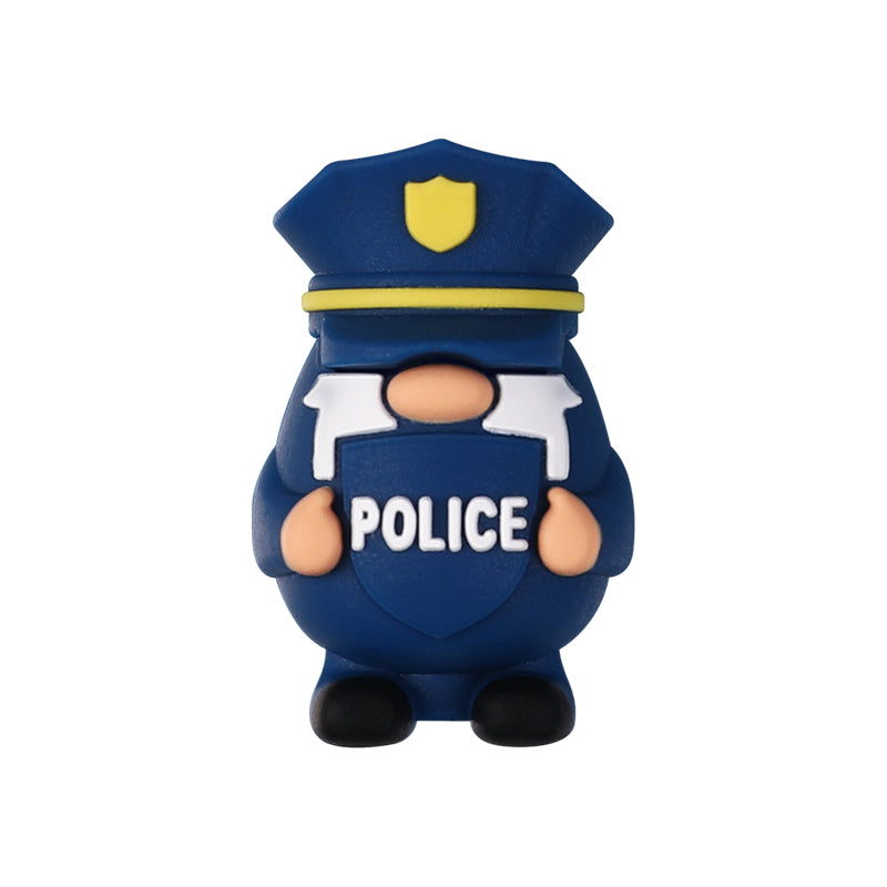 Silicone 3D Focal Beads Medical Midget Fire Gnome Police Vest 20pcs 15