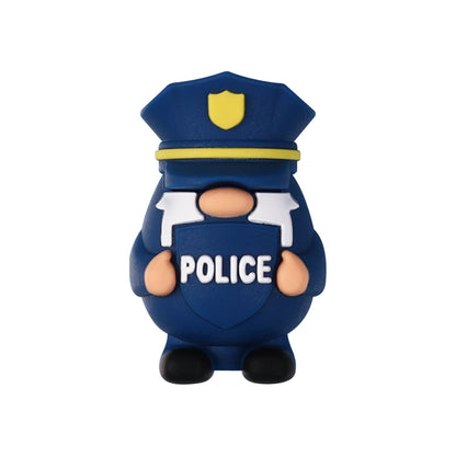 Silicone 3D Focal Beads Medical Midget Fire Gnome Police Vest 20pcs 15