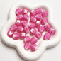Frosted Round Acrylic Beads 16mm Bicolor White Cross 10pcs 8
