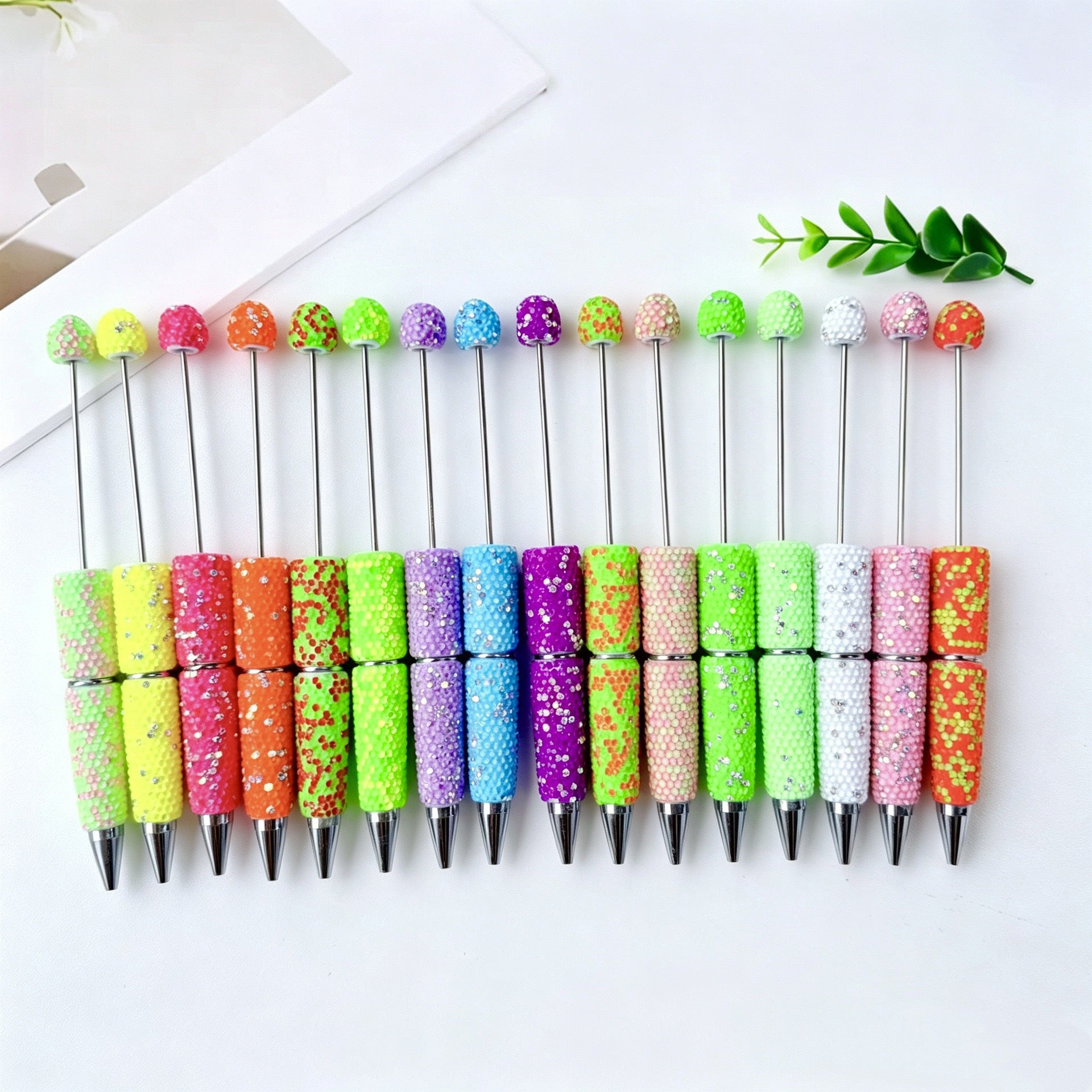 DIY Fluorescent AB Candy Color Rhinestones Beadable Pen 3