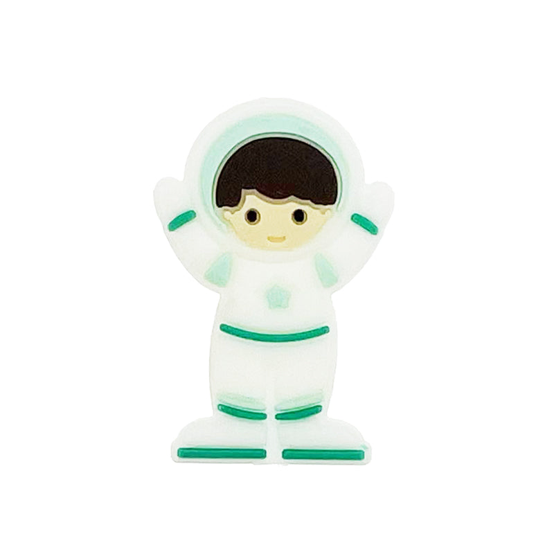 Silicone Focal Beads Astronaut Star Emblem Center 20pcs 4