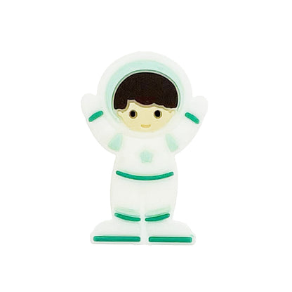 Silicone Focal Beads Astronaut Star Emblem Center 20pcs 4