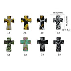 Silicone Focal Beads Cross Sunflower Skull Camouflage 20pcs