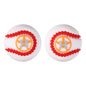 Silicone 3D Focal Beads Baseball Team Bright Red Stitches Team Initials 20pcs 13