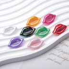 Plating Lip Acrylic Beads 25mm Metallic Glossy Finish 100pcs