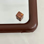 Square Acrylic Beads 12mm Coffee Colored Chestnut Pattern Diagonal Hole 10pcs 3