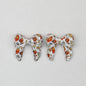 3D Printed Bow Shape Silicone Beads Colorful Pattern 10pcs 5