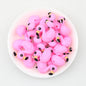 Cute 3D Flamingo Silicone Focal Beads Pink 20pcs 4