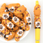  3D Thanksgiving Pinecone Dwarf Silicone Focal Beads 20pcs