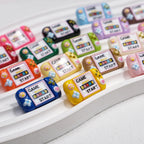 Printed Square Acrylic Beads 25mm Game Console Design 10pcs