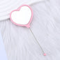 Beadable Plastic Mirrors Handheld Heart-shaped