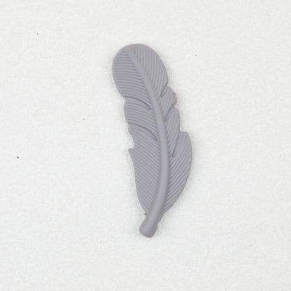 Colorful Feather Shaped Silicone Beads 20pcs 10