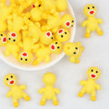 Yellow 3D Monster Silicone Focal Beads 20 pcs
