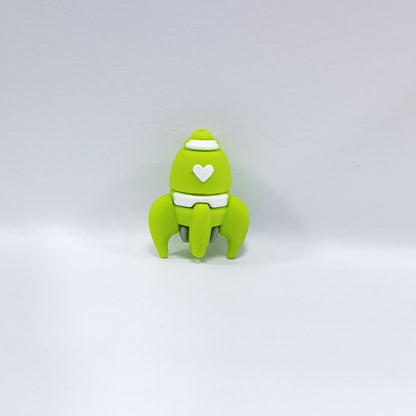 Silicone 3D Focal Beads Color Love Rocket Heart Detail 20pcs 4