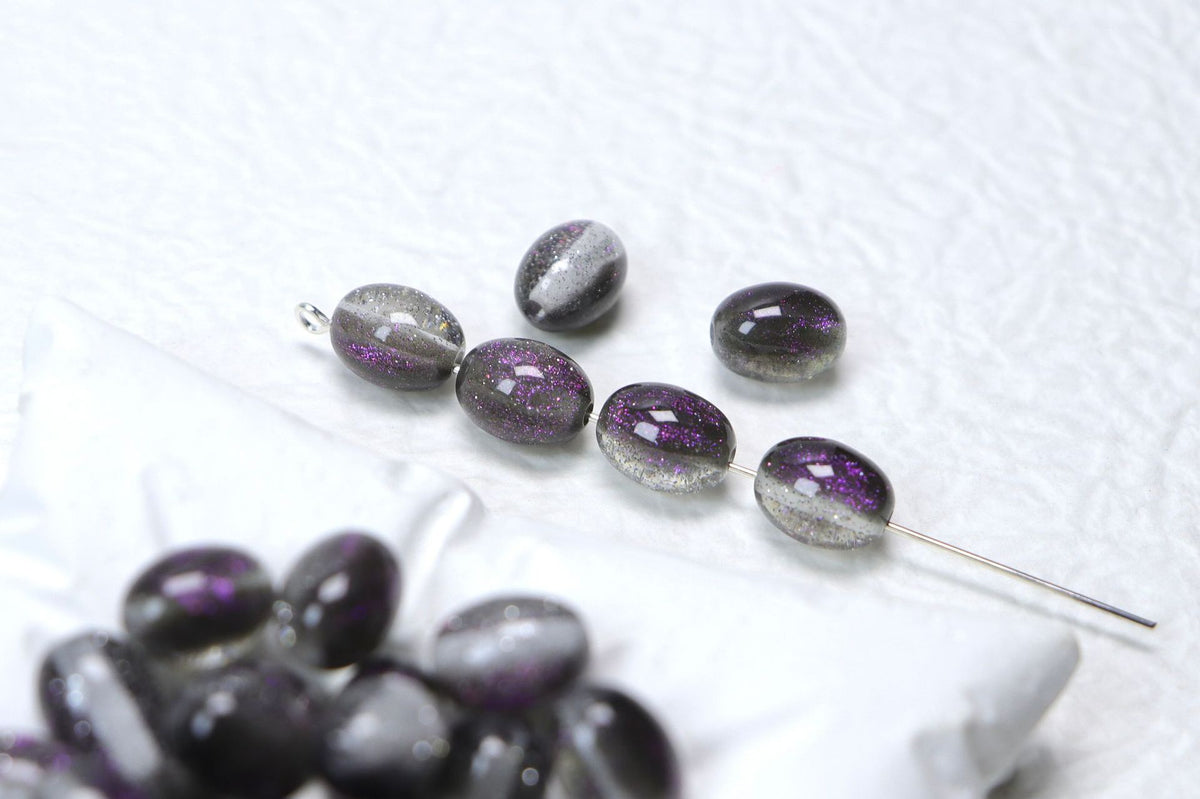 Iridescent Grape Shaped Resin Beads 8x10mm 100pcs 15