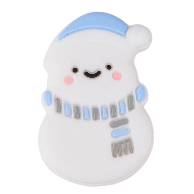 Silicone Focal Beads Christmas Tree Snowman Stocking 20pcs 10