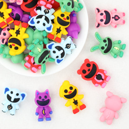 Colorful 3D Animal Monster Silicone Focal Beads 20pcs