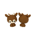 Silicone 3D Focal Beads Christmas Deer Color Shifting Front Facing 20pcs
