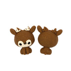 Silicone 3D Focal Beads Christmas Deer Color Shifting Front Facing 20pcs