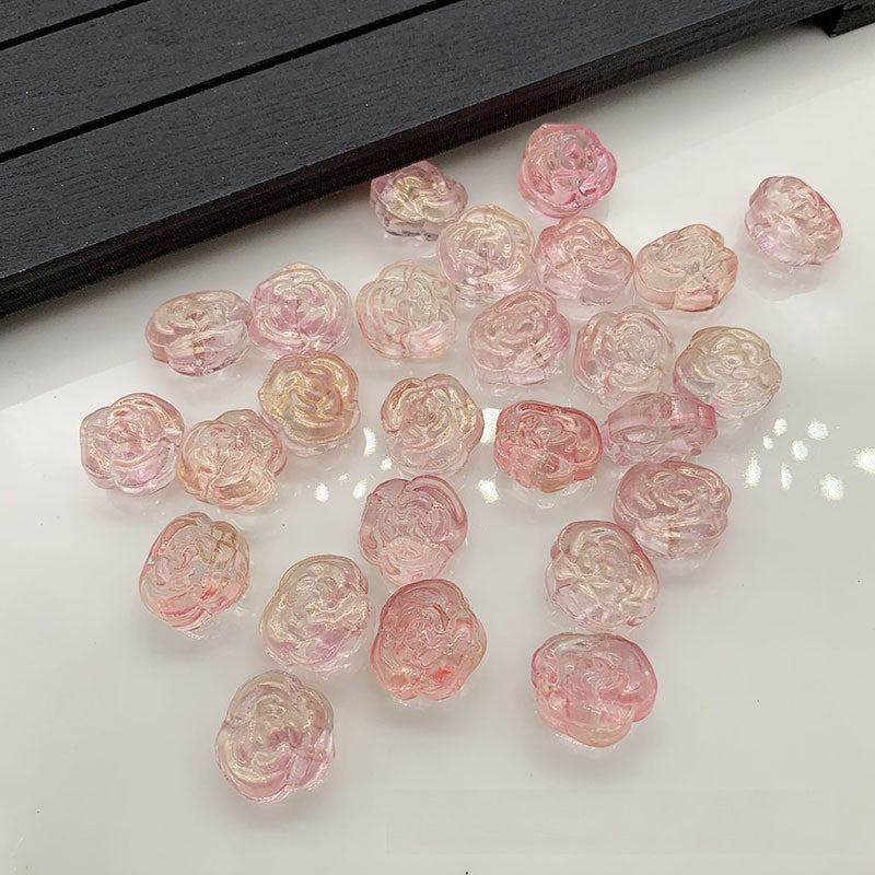 Czech Glass Beads Flower 13mm Multicolor Assorted 100pcs 3