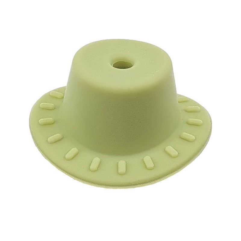 Silicone Focal Beads Cowboy Hat Embossed Brim Matte Colors 20pcs 12