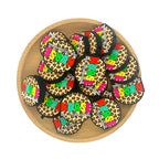 Silicone Focal Beads Nurse Love Inspire Heal Leopard Print 20pcs 2