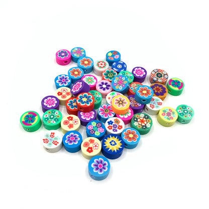 Animal and Plant Series Flat Clay Beads Colorful Polymer 100pcs 4