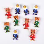 Silicone 3D Focal Beads Mascot White Haired Sea Eagle Kratch Holding Soccer Balls 20pcs 3