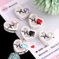 Fancy Heart Shape Crystal Rhinestone Alloy Beads 22mm 3pcs 12