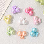 Pastel Cherry Shaped Acrylic Beads 21mm Pearl Effect 100g 3