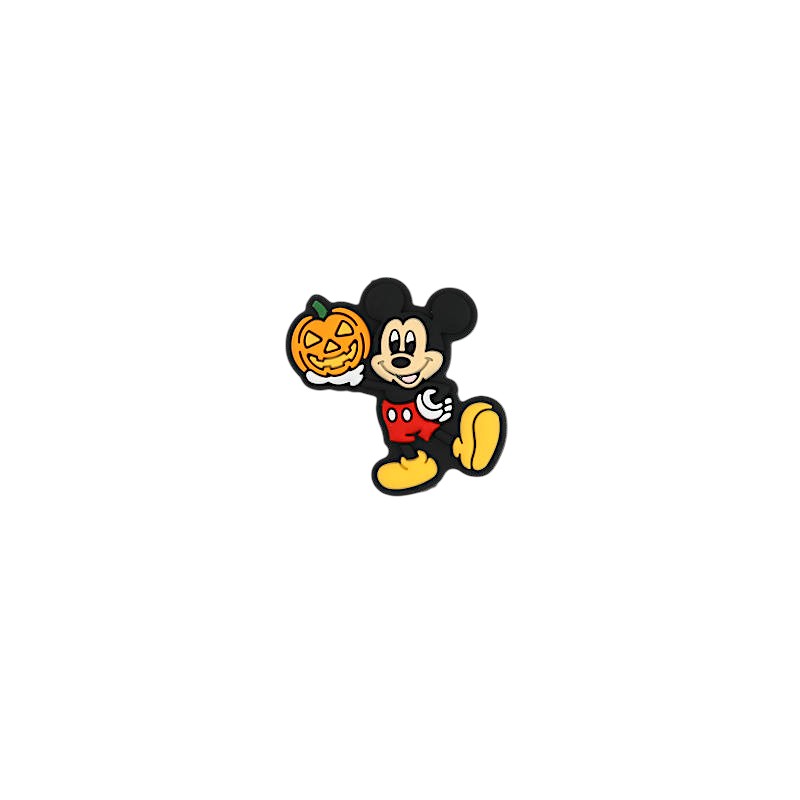 Silicone Focal Beads Halloween Pumpkin Mickey Holding Jack O Lantern 20pcs