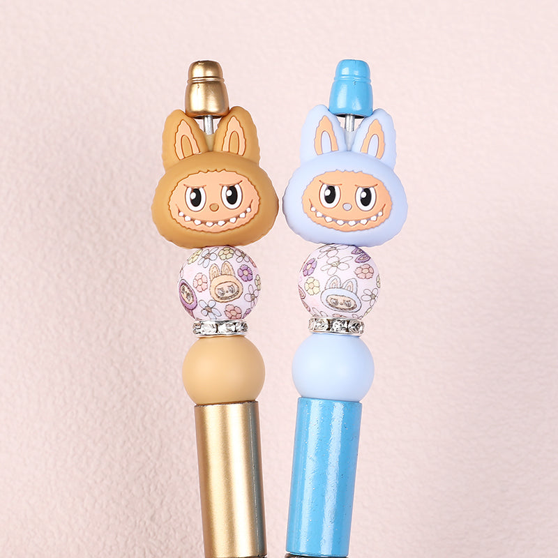 Silicone 3D Focal Beads Bunny Faces Multi Color 20pcs 6