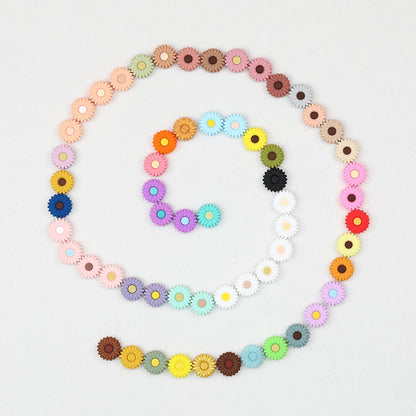 20pcs 20mm Daisy Sunflower Silicone Focal Beads