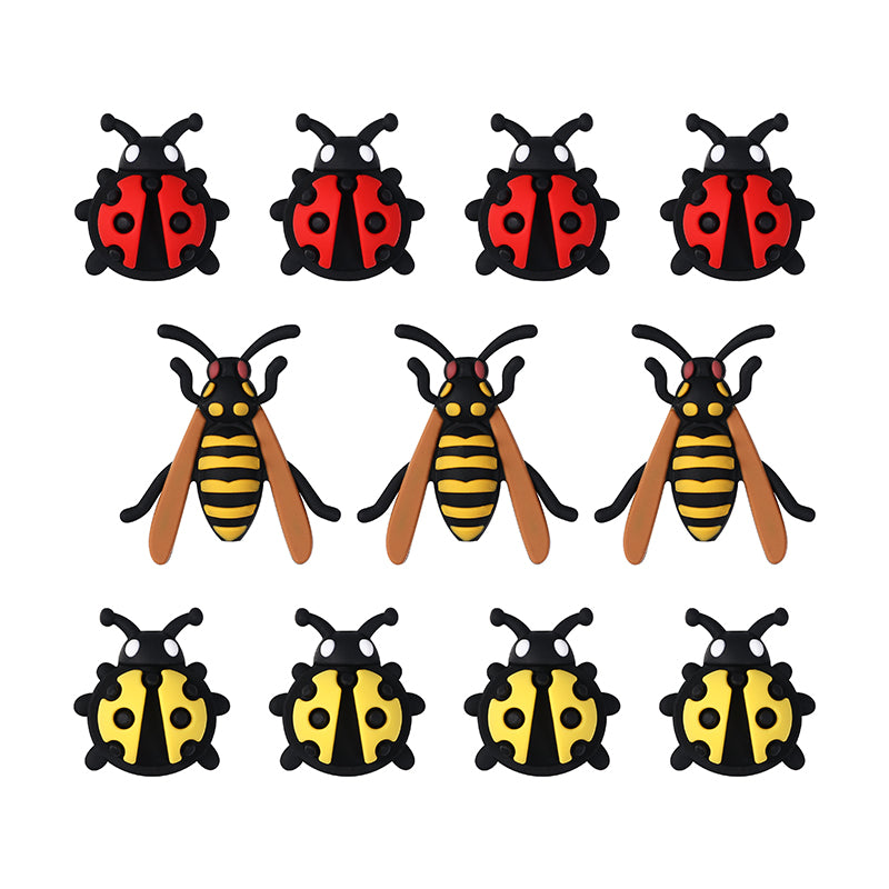 Silicone 3D Focal Beads Ladybug Wasp Insect Detailed Wings and Antennae 20pcs 9