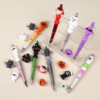 Silicone 3D Focal Beads Halloween Pumpkin Ghost Haunted House 20pcs 8