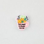 Pink Cup Flower Silicone Focal Beads 20pcs