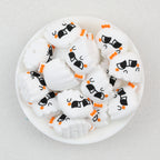 3D Ghost Silicone Focal Beads Wholesale, Halloween Big-Eye Orange Accents