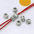 Lantern Metal Beads 6mm Large Hole Ribbed Antique Finish 100pcs 2