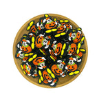 Silicone Focal Beads Halloween Mickey Holding Pumpkin Hat 20pcs 2