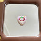 Painted Heart Acrylic Beads 25mm Westie Wearing Fruit Headgear 10pcs 2