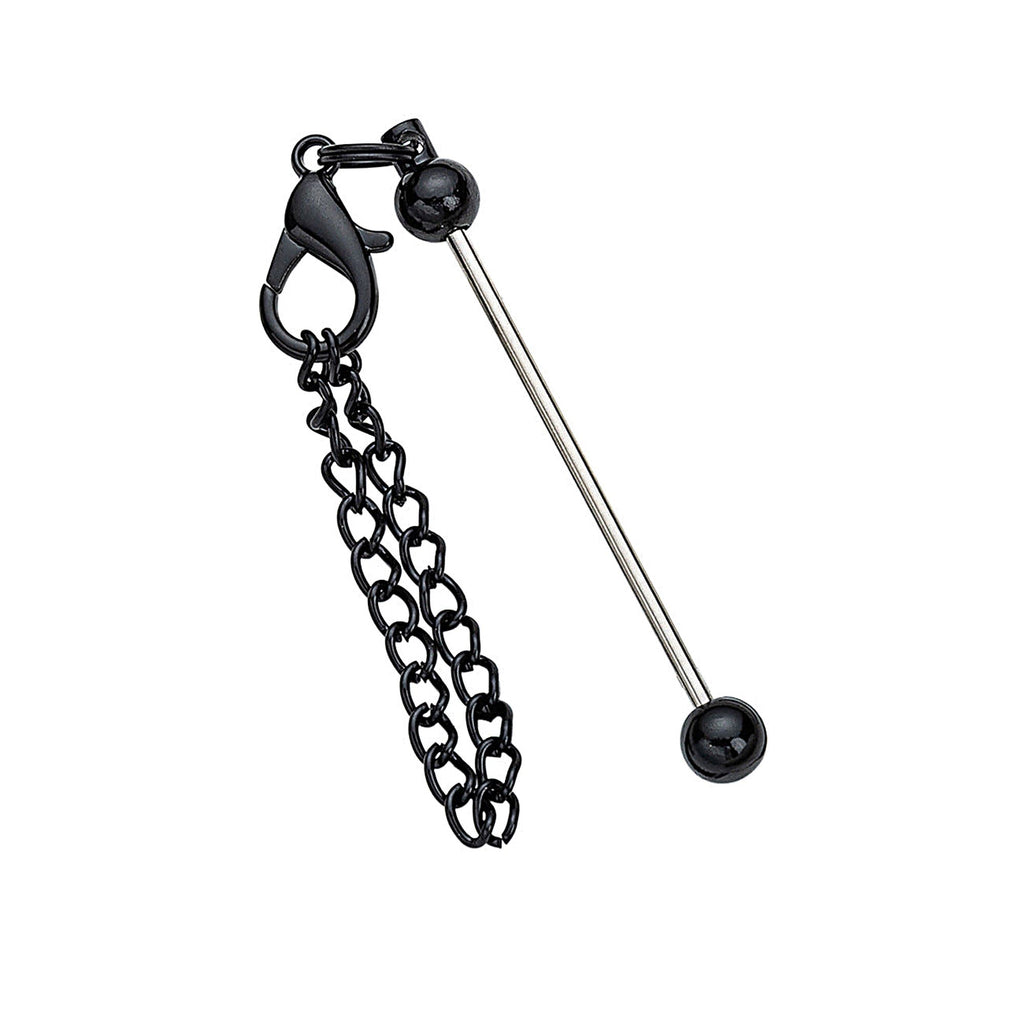 Beadable Keychain Mini Metal Bar Colorful Pendant 8 Centimeters