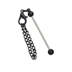 Beadable Keychain Mini Metal Bar Colorful Pendant 8 Centimeters
