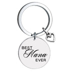 Stainless Steel Heart Keychain Polished Silver Open Charm Family Gift 3