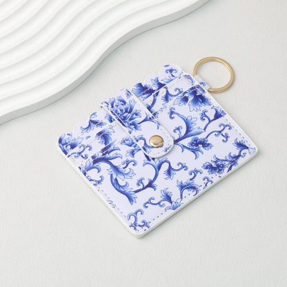 PU Card Holder Keychain Multi Patterned