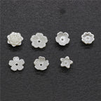 Pearl Imitation Flower Acrylic Beads 2-13mm White 100pcs