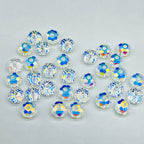 Electroplated Flat Glass Beads 4-6mm Shimmering Blue Silver Rainbow 200pcs 3